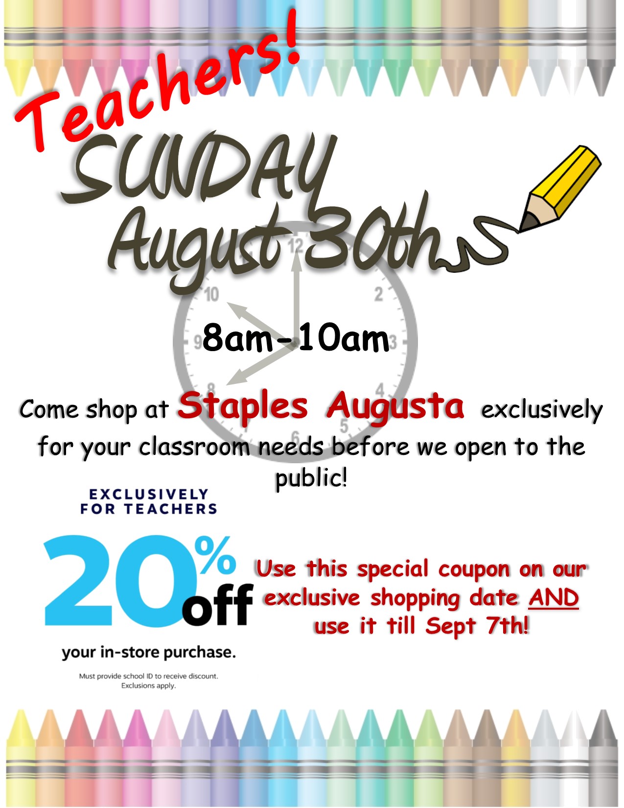 staples teacher event flyer